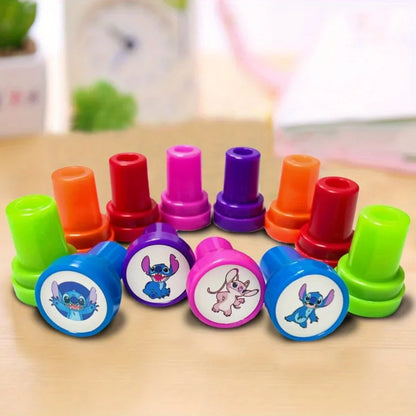 12Pcs/Set Stitch Cartoon Cute Reward Seals Perfect for DIY Scrapbooking Diary Decor And School Projects