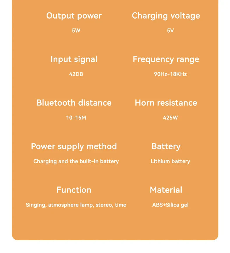 New Karaoke Speaker With Wireless Microphone Sing Bluetooth 5.3 Cute Children Gift Toy Hifi Sound Stereo Mini Audio RGB Lighting