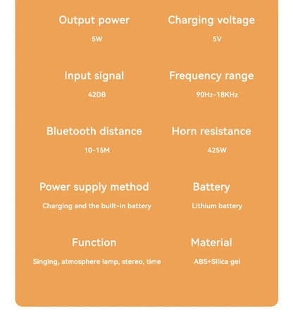 New Karaoke Speaker With Wireless Microphone Sing Bluetooth 5.3 Cute Children Gift Toy Hifi Sound Stereo Mini Audio RGB Lighting