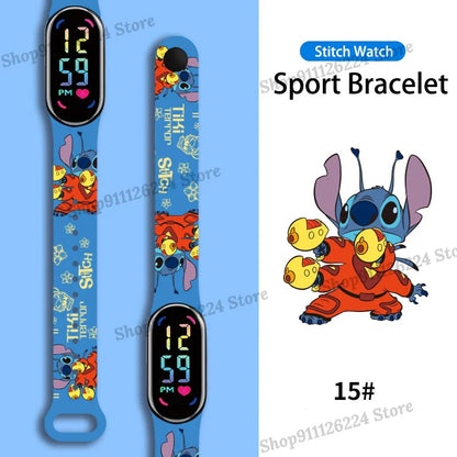 Montres Stitch pour enfants, filles, étanche, sport, écran tactile, pour femmes, horloge numérique étanche, bracelet, cadeaux exquis