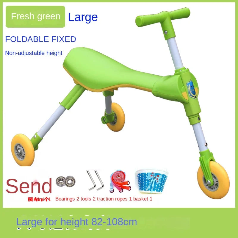 New liftable children's folding large mantis car three-wheeled scooter baby walker 1-6 years old yo-yo car