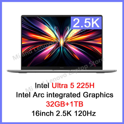 【Première Mondiale】REDMI Book Pro 16 2025 Ultra5-225H/Ultra7-255H 32Go+1To 2.5K/3.1K 120Hz/165Hz Gris