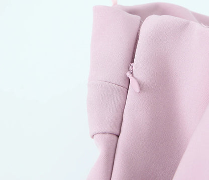 KONDALA Sexy Chic rose femmes robe sans bretelles nœud a-ligne Mini robe nouvelle mode 2025 automne Hotsweet robe de soirée