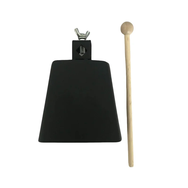 Cloche de vache de 4/5/6/7/8 pouces avec maillets en bois, cloche de Jazz en métal et acier, cloches de bétail, pièces et accessoires d'instruments de Percussion