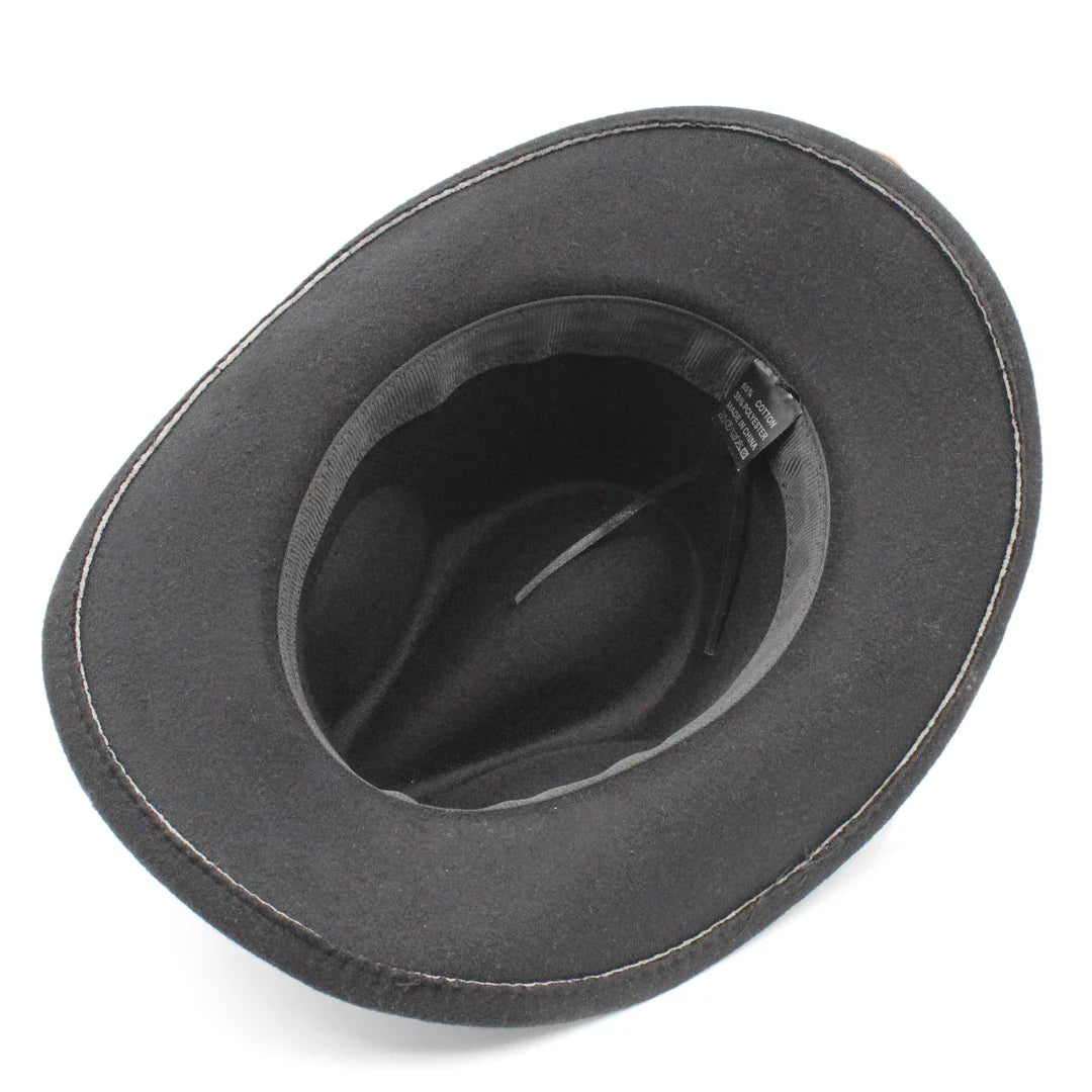 Chapeau de cowboy occidental pour hommes et femmes, casquette de cow-girl d'équitation, feutre à large bord, Fedora Jazz Church Caps Шляпа Chapeau