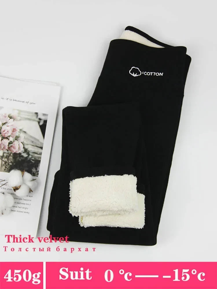 Hiver femmes Leggings agneau cachemire pantalon chaud polaire femme Legging collants minces coton velours thermique Leggings pour les femmes