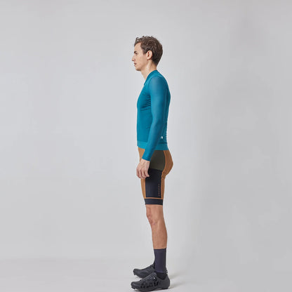 SPEXCEL nouveau maillot de cyclisme professionnel à manches longues été tissu léger conception à col bas avec manches en maille légère pour hommes