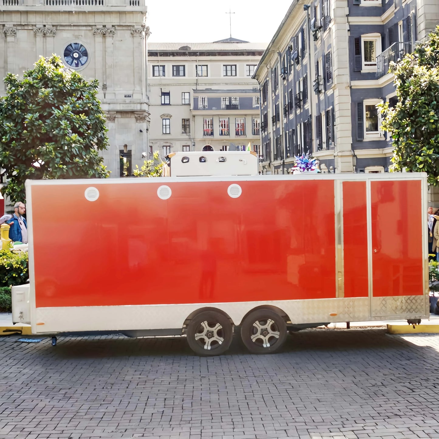 Customzied Food Truck Trailer for Sale Mobile Crepe Pizza Cart Tent Caravan for Camping And Catering