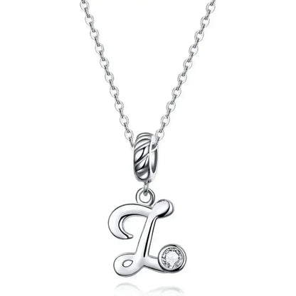 Collier classique avec initiale en argent sterling 925