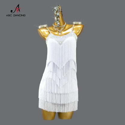 Nouvelle robe de danse latine pour femmes 2026, tenue d'entraînement de danse de salon, costume de bal féminin, jupe courte sexy pour salsa, jupe adulte, tenue de sport