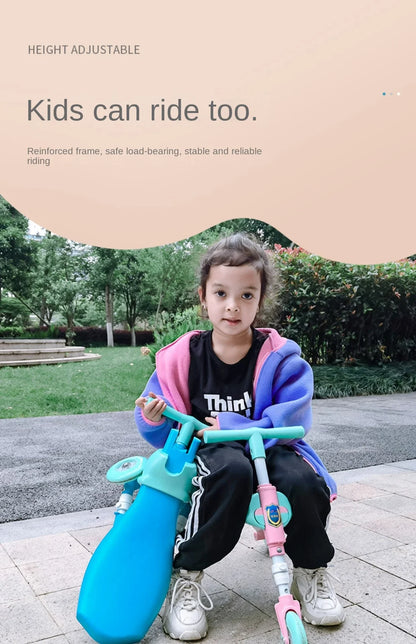 New liftable children's folding large mantis car three-wheeled scooter baby walker 1-6 years old yo-yo car