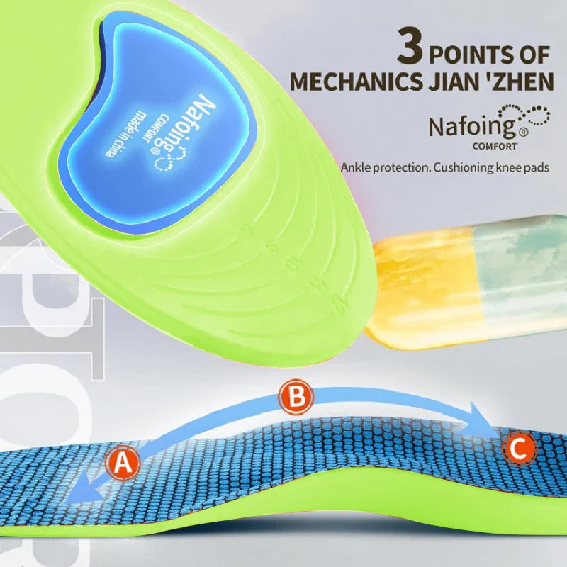 Semelles orthopédiques pour pieds, semelle intérieure de Sport absorbant les chocs pour chaussures, Support de voûte plantaire, modèles de fasciite plantaire, coussinets pour hommes et femmes