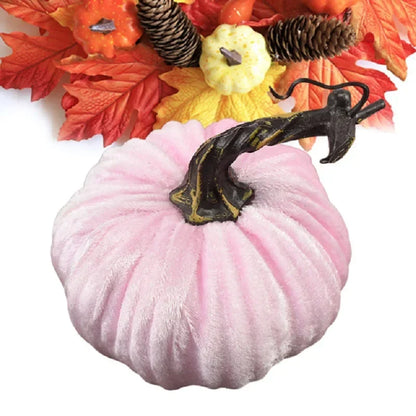 New Fake Velvet Pumpkin Halloween Decoration Pumpkins Small Foam Pumpkins Autumn Table Decor Thanksgiving Photography Props