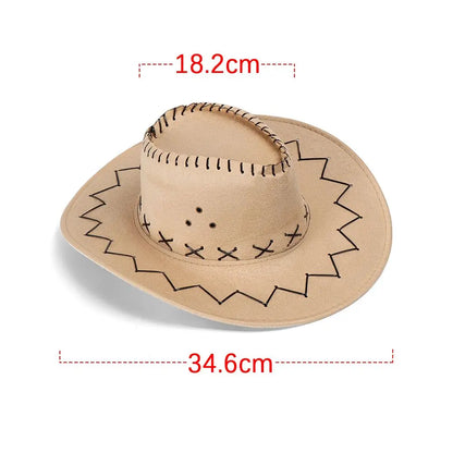 New Men Lady Fashion Cowboy Hat Unisex Cap Polyester West Fancy Dress