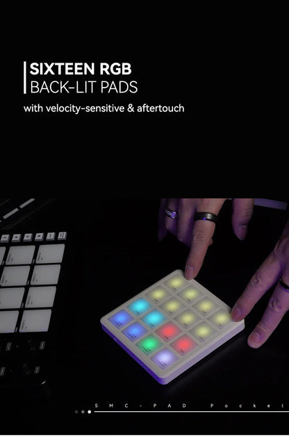 Contrôleur MIDI sans fil Portable M-VAVE SMC-PAD, 16 tampons, Percussion appropriée, DJ, arrangeur de musique, contrôleur de clavier