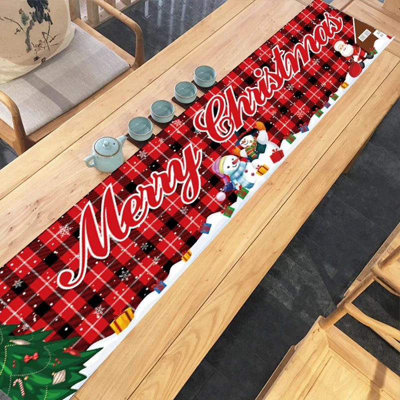 Chemin de Table de Noël, Décoration pour la Maison, Couverture de Nappe, Ornement, Cadeaux, ixdu Nouvel An, 2023