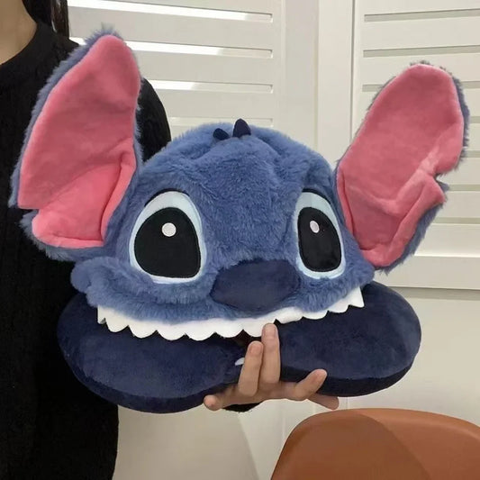 Cute Stitch Cartoon U-shaped Pillow Hooded Pillow for Napping and Neck Protection Pillow Travel Plane Hat Napping