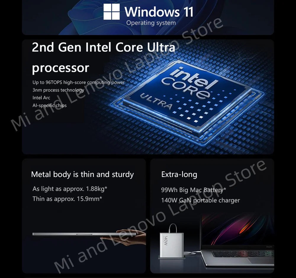 REDMI Book Pro 16 2025 Ultra5-225H 32GB+1TB 2.5K 120Hz Screen Grey