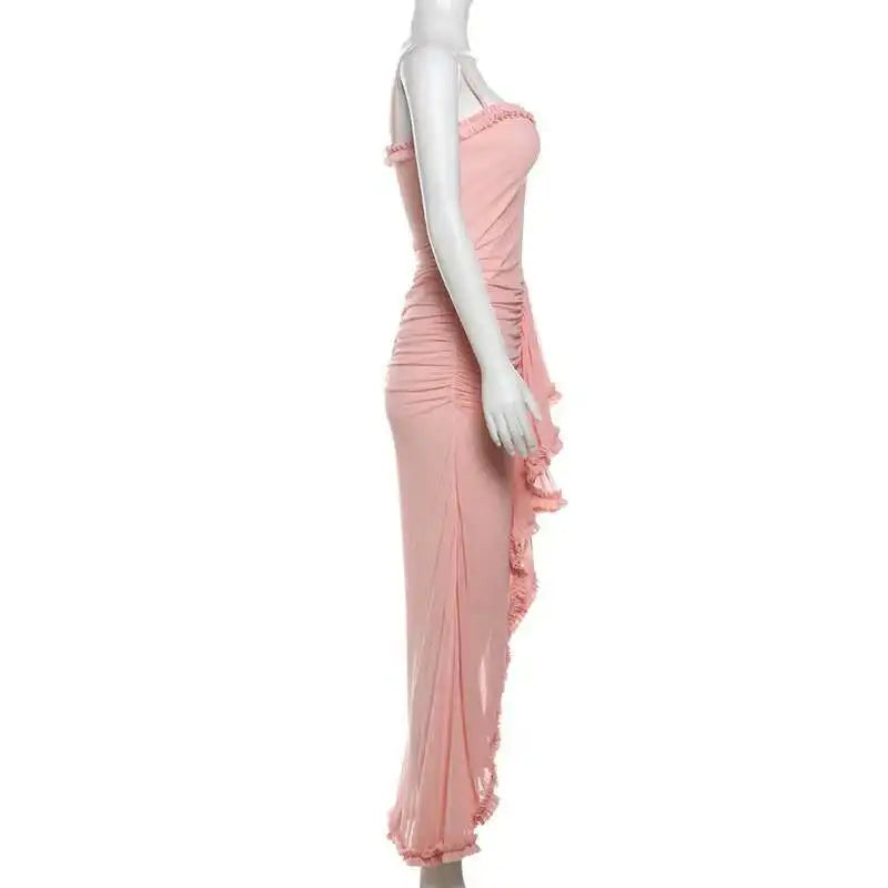 Avrilyaan Hollow Out Split Sexy Dress Women Irregular Elegant Evening Party Long Dresses Backless Bodycon Summer Dress Vestidos