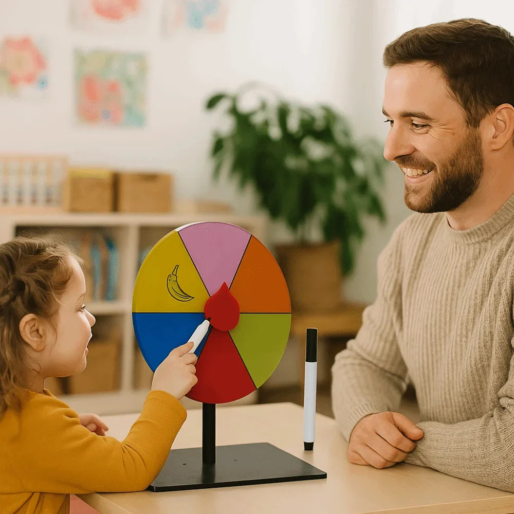 Roue de Fortune réutilisable en ABS, Base Stable, roue de Roulette de couleur, jeu interactif, plateau tournant de prix