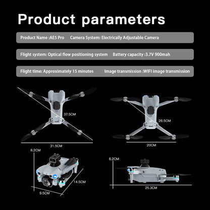 Nouveau Mini Drone caméra HD télécommande avec écran Intelligent évitement d'obstacles moteur sans brosse quadrirotor Dron jouets AE5Pro