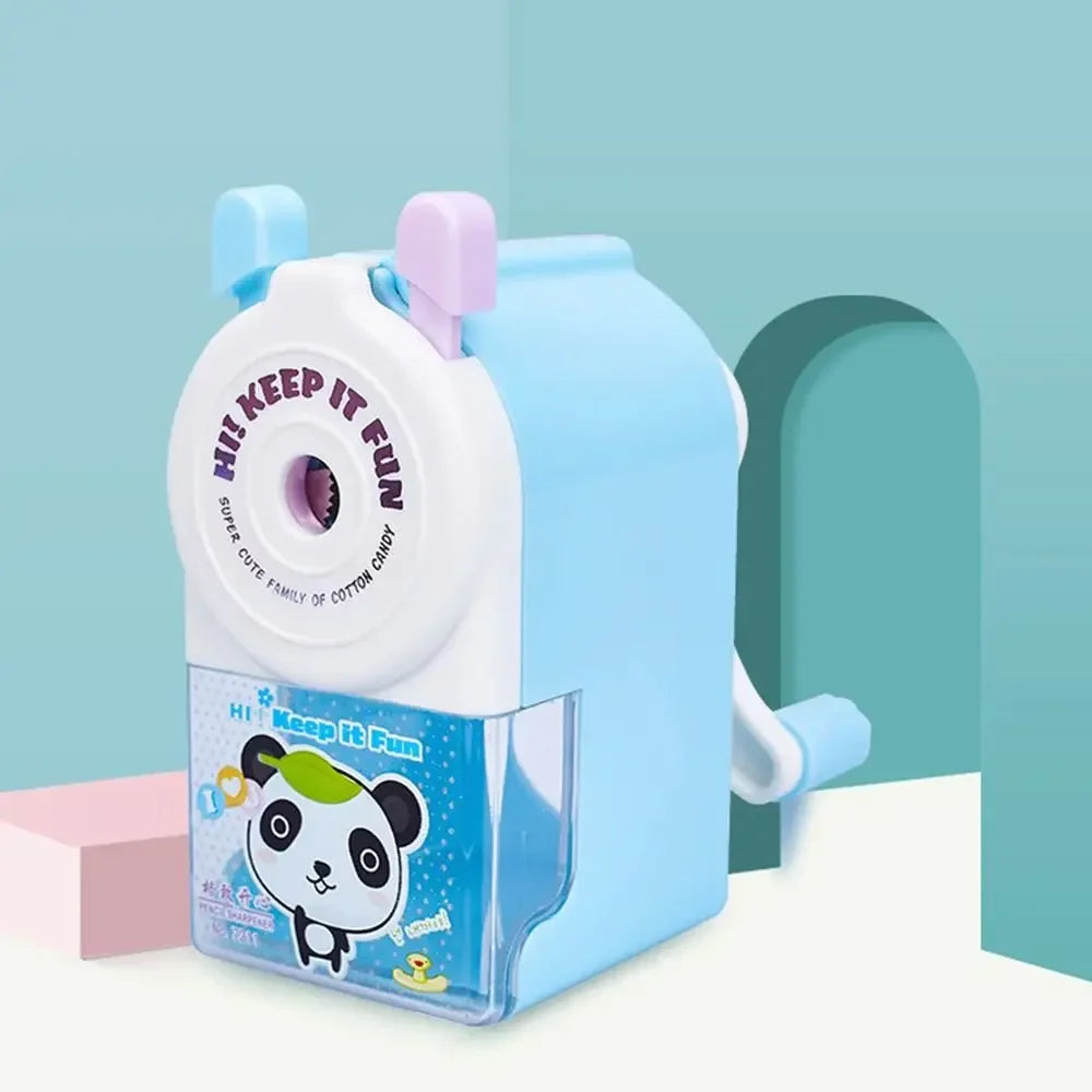 Cute Cartoon Animal Pencil Sharpener - Hand-Cranked Mechanical Tool, Anti-Sticking Lead, Auto-Lead Feed, Ideal School Supply & K