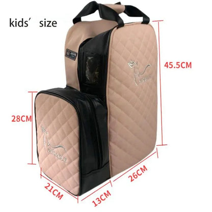 Nouveau sac d'équipement équestre professionnel Sac de transport pour bottes d'équitation Portable Durable Sac à dos en PU avec compartiment pour casque
