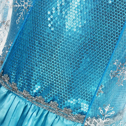 Elsa Princess Dress for Girls Cosplay Elsa Costume Children Halloween Carnival Birthday Clothing Kids Cosplay Snow Queen Costume