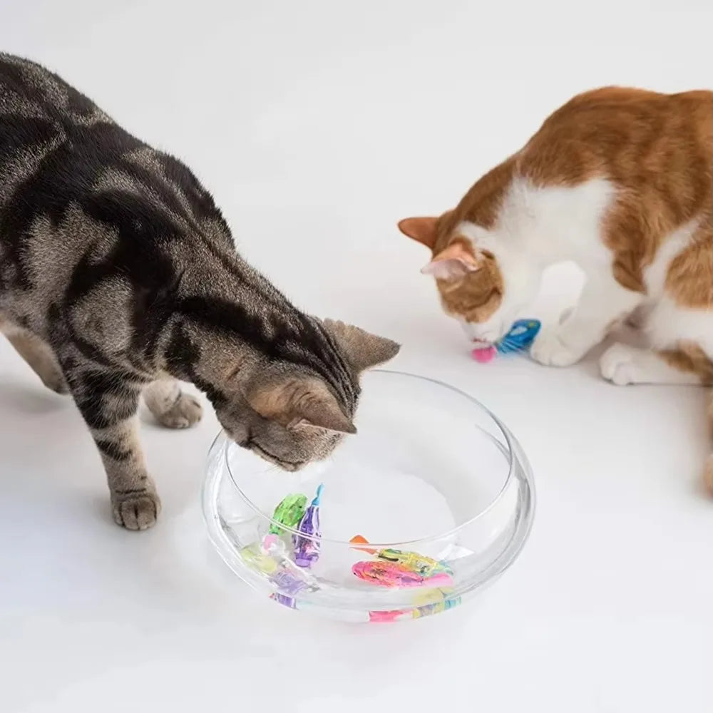 Jouet pour chat LED inductif interactif natation Robot poisson jouets brillant électrique poissons stimuler chaton chasse Instinct produits pour animaux de compagnie