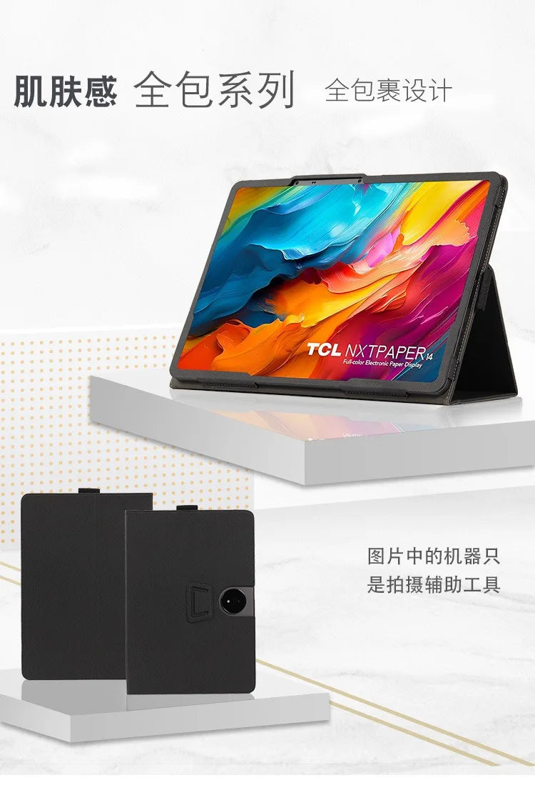 Case For TCL NXTPAPER 14 Case 9491G 14.3" Tablet PC Magnetic Cover with Hand Strap PU Leather Flip Book Funda