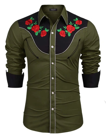 Western Denim Men's Shirt Comfortable and Soft Men's Clothing Long Sleeve Shirt Daily Wear Denim Shirt Fashion Button Design