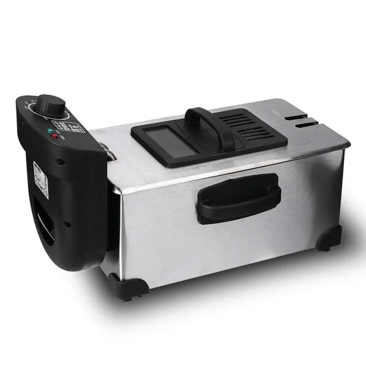 Friteuse électrique 110V/220V 2,5L Machine à frites Friteuse Poulet frit Grill Thermostat réglable Four