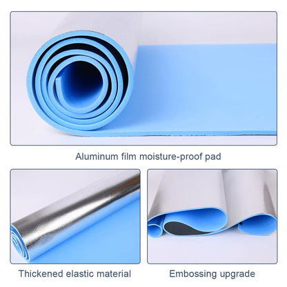 Tapis de yoga imperméable, tapis de yoga résistant à l'humidité, tapis de pique-nique de camping épaissi, multifonction portable pour exercices de fitness