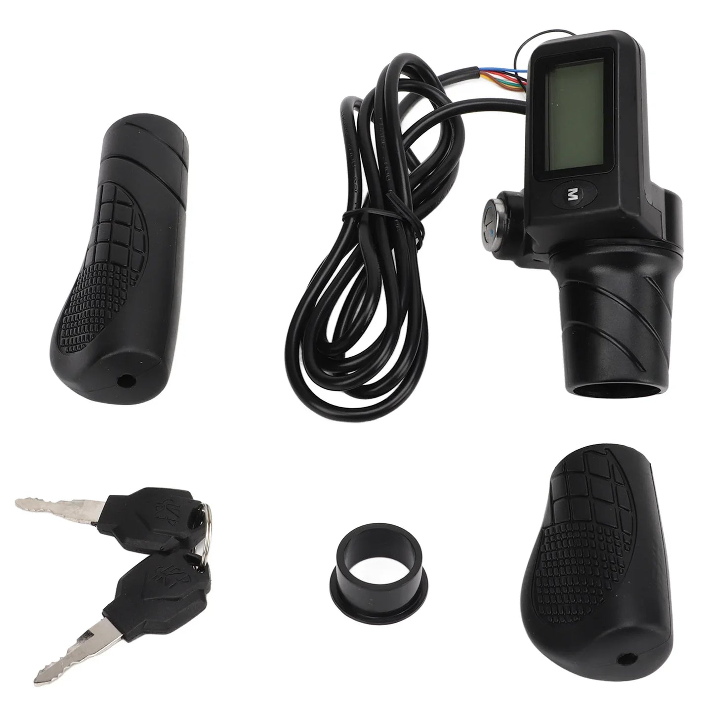 Poignée d'accélérateur pour scooter électrique, écran LCD, rétroéclairage, rappel de faible puissance, boutons de poignée d'accélérateur pour modification, 805mm, 22.5