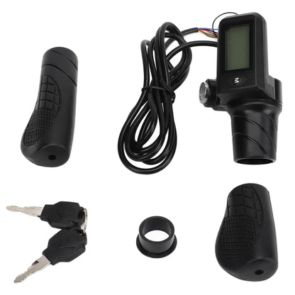 Poignée d'accélérateur pour scooter électrique, écran LCD, rétroéclairage, rappel de faible puissance, boutons de poignée d'accélérateur pour modification, 805mm, 22.5