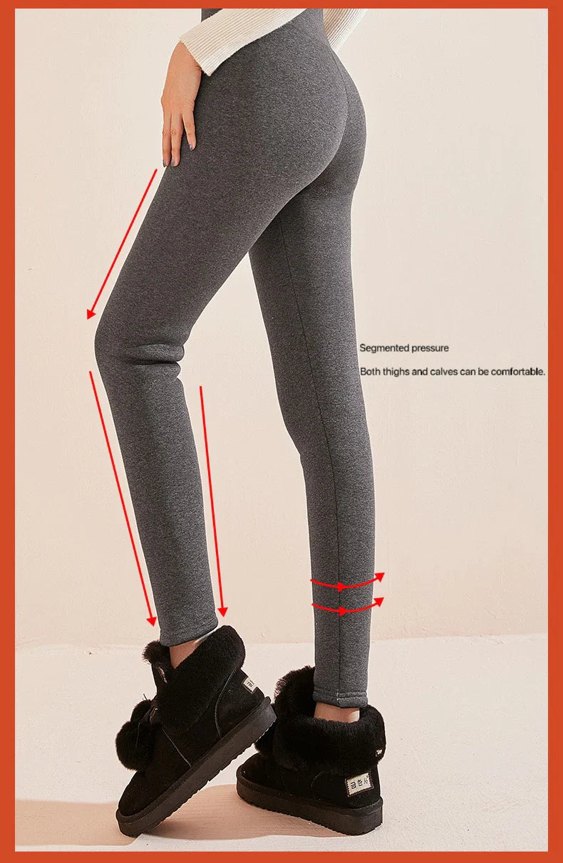 1 pièces hiver Leggings femmes coton Extra épais chaud pantalon mode thermique Legging mince noir élastique taille haute solide Leggings