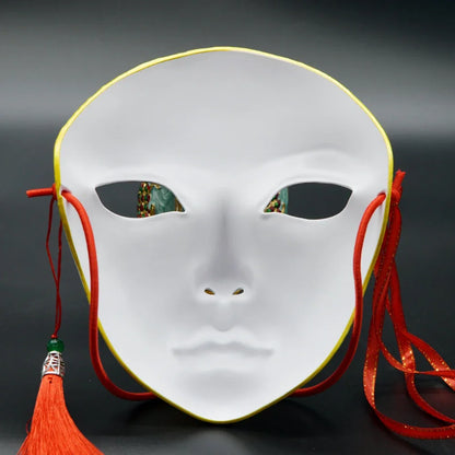 Masque de fête pour adultes, maquillage peint à la main, masque complet de file d'attente de carnaval, mascarade Kabuki pour carnaval Mardi Gras Cosplay