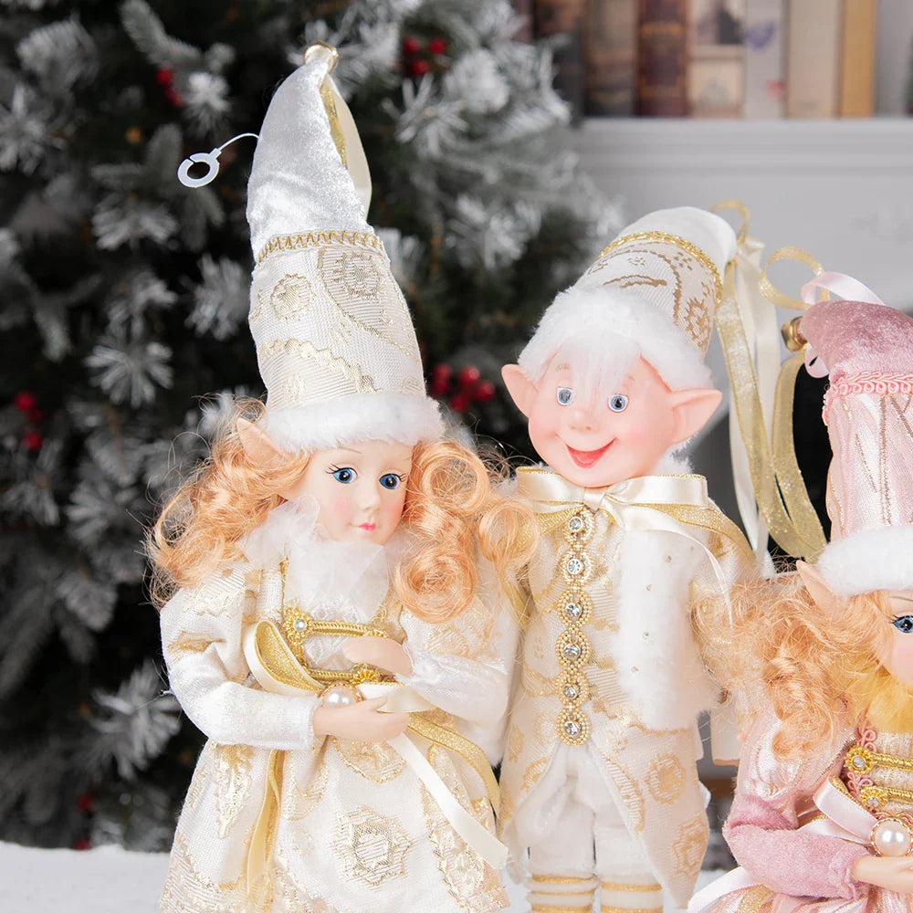1 Pair Christmas Tree Decorations Cute Angel Doll Girl Pendant Navidad 2024 New Year Christmas Tree Ornaments Xmas Gift For Kids