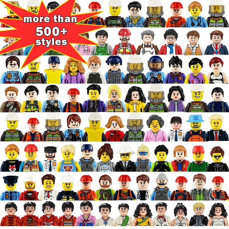 Mini-figurine de blocs de construction professionnels pour séries de personnes, jouets 3D DIY pour enfants, garçons et filles, cadeau de Noël classique JM227