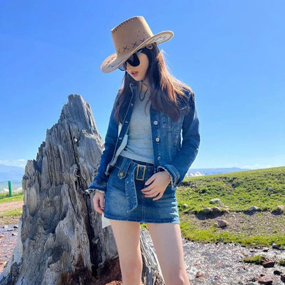 Men's and Women's Suede Cowboy Hat, Fashionable Unisex Cap