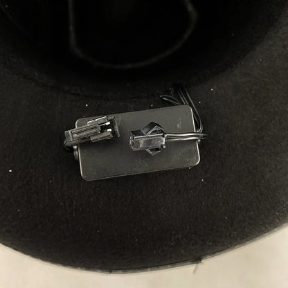 Chapeau de cowboy LED télécommandé pour femmes et hommes, chapeaux de cow-girl occidentaux, robe de l'ouest, vêtements de sauna scintillants pour Halloween, casquette unisexe, mode