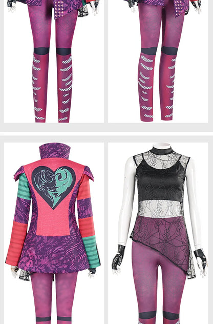 Movies Descendants 3 Evie Mal Cosplay Costume Mal Uniform Coat Vest Pants Gloves Women Adult Outfits Halloween Carnival Party
