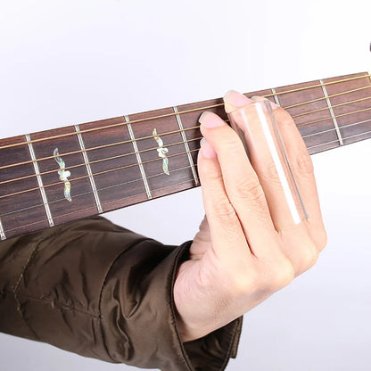 Barre coulissante de guitare 6CM, hauteur transparente, diapositives de doigt en verre pour guitare, Ukulele, Instruments à cordes, accessoires de guitare