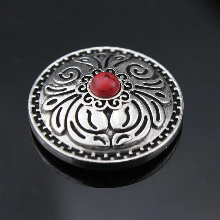 5pcs Cowboy Western Texas Conchos Leather Wallet Turquoise Flower Metal Decorative Button Screw Back for Leathercraft