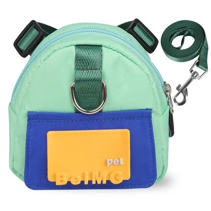 Animal de compagnie auto sac à dos animal de compagnie auto-sac à dos dessin animé chien poitrine petit cartable chat chien en plein air voyage chien sac à dos fournitures pour animaux de compagnie en gros