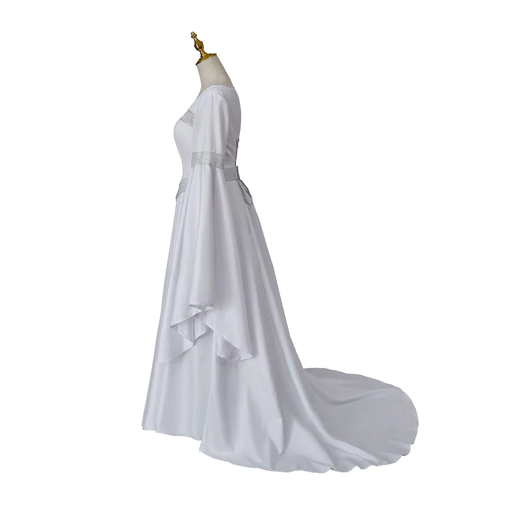 Galadriel Cosplay Costume Dress Elf Queen Outfits Halloween Carnival Suit Party Clothes For Women Role Play Ball Gown