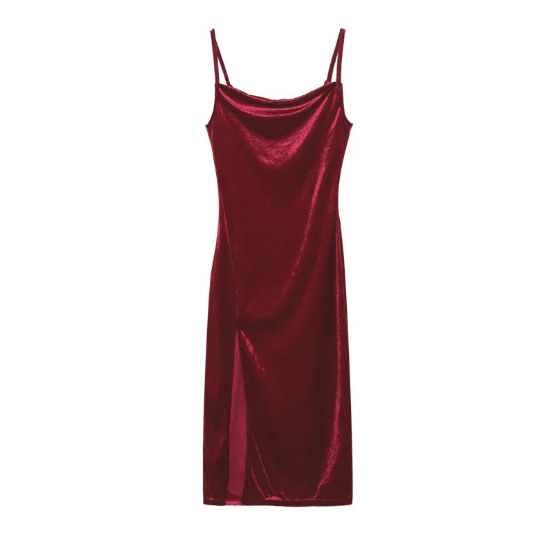 New Spring/Summer Fashion Sexy Slim Fit Split Strap Dress For Women