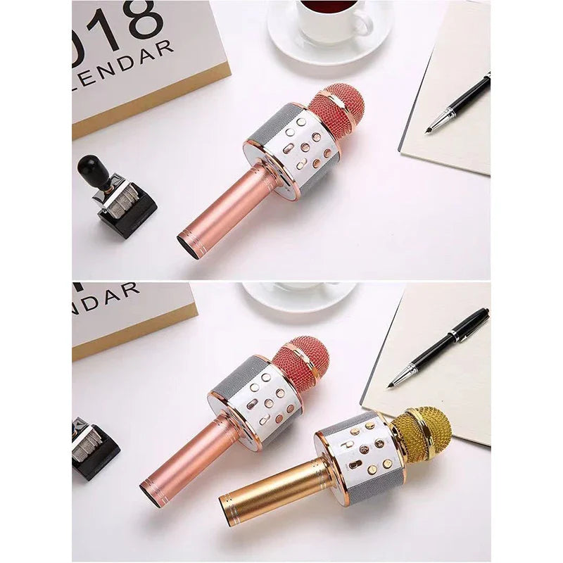 Karaoke Wireless Microphone Mic For Cell Mobile Phone Do Singing Bluetooth Condenser Mikrofon Blutooth Smartphone Micro DJ Audio