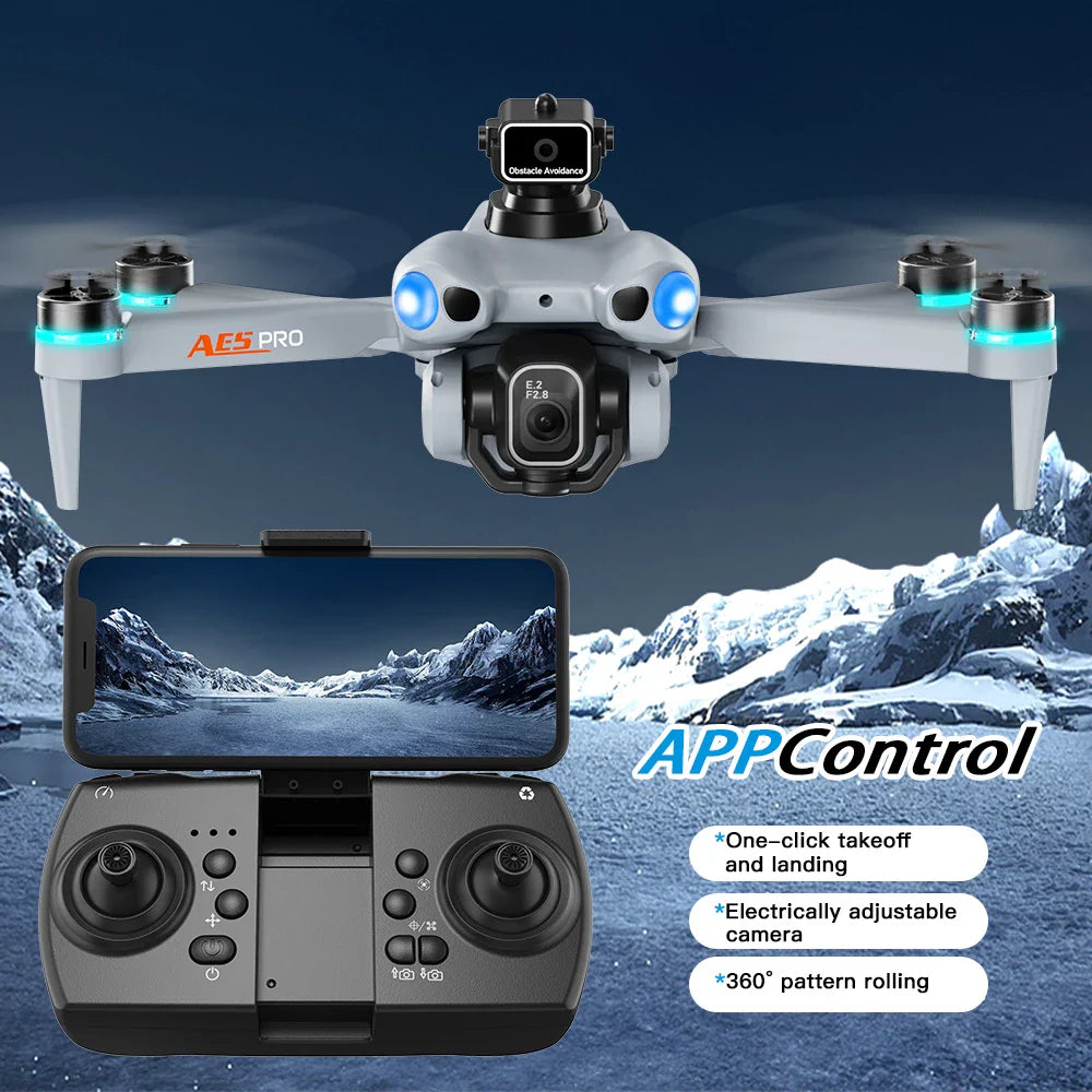 Nouveau Mini Drone caméra HD télécommande avec écran Intelligent évitement d'obstacles moteur sans brosse quadrirotor Dron jouets AE5Pro