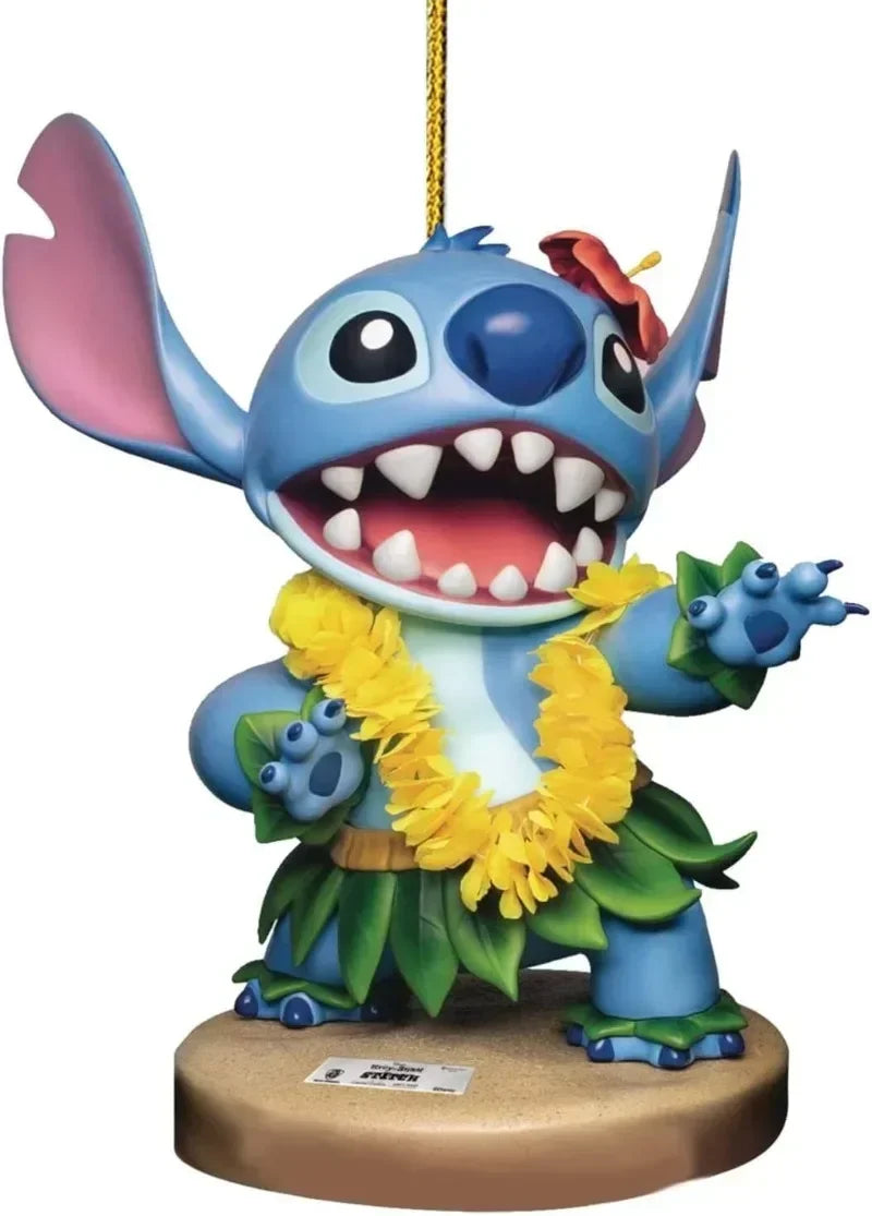 Stitch Christmas Decoration Pendant Cute Cartoon Lilo & Stitch Christmas Tree Pendant 2D Acrylic Plate Diy Party Home Decor Gift
